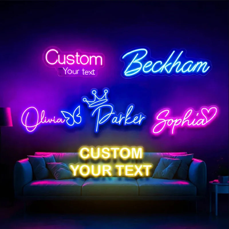 Customize Neon Led Sign Personal LED Neon Lights Sign Name Decor Wedding Bar Salon Led Signs Bedroom Home Wall Decorations