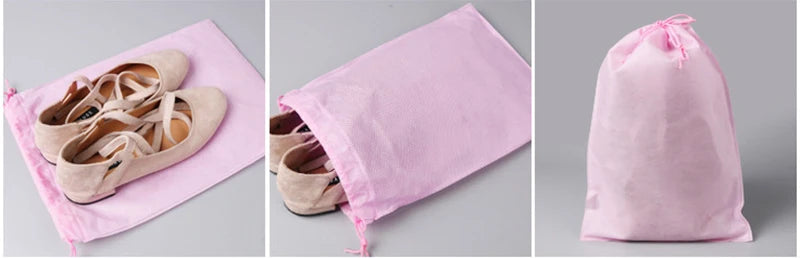 5Pcs/Lot Storage Bag Non-woven Travel Pocket Drawstring Bags Dust-proof Home Supplies Storage Shoes Organizer A033