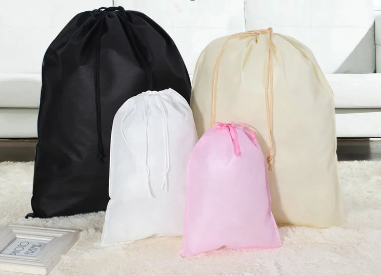 5Pcs/Lot Storage Bag Non-woven Travel Pocket Drawstring Bags Dust-proof Home Supplies Storage Shoes Organizer A033