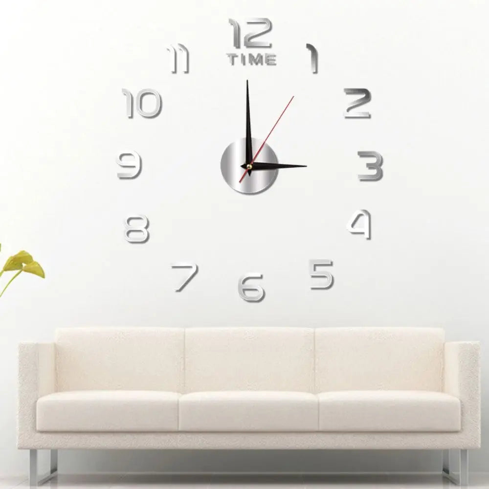 Multi-functional Creative Living Room Environmentally Friendly Acrylic Easy Use DIY Decal Clock Mirror Stickers Wall Sticker