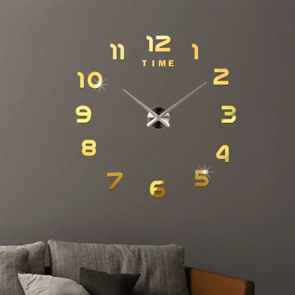 Multi-functional Creative Living Room Environmentally Friendly Acrylic Easy Use DIY Decal Clock Mirror Stickers Wall Sticker