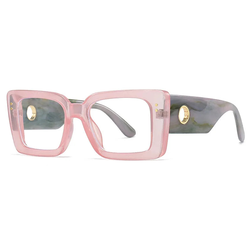 R56788 Luxury Hollow Out Legs Reading Glasses Dioptric +100 ~+300 Women Large Size Retro Square Colorful Presbyopic Eyewear