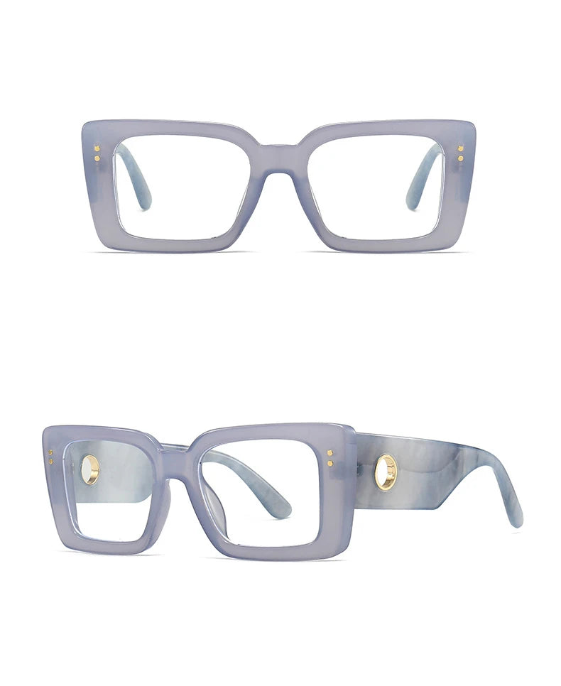 R56788 Luxury Hollow Out Legs Reading Glasses Dioptric +100 ~+300 Women Large Size Retro Square Colorful Presbyopic Eyewear