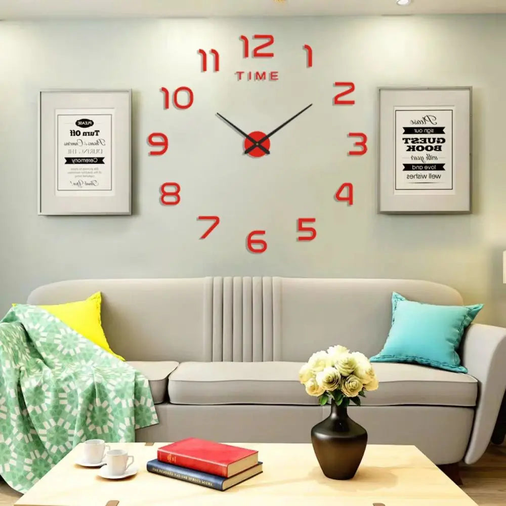 Multi-functional Creative Living Room Environmentally Friendly Acrylic Easy Use DIY Decal Clock Mirror Stickers Wall Sticker