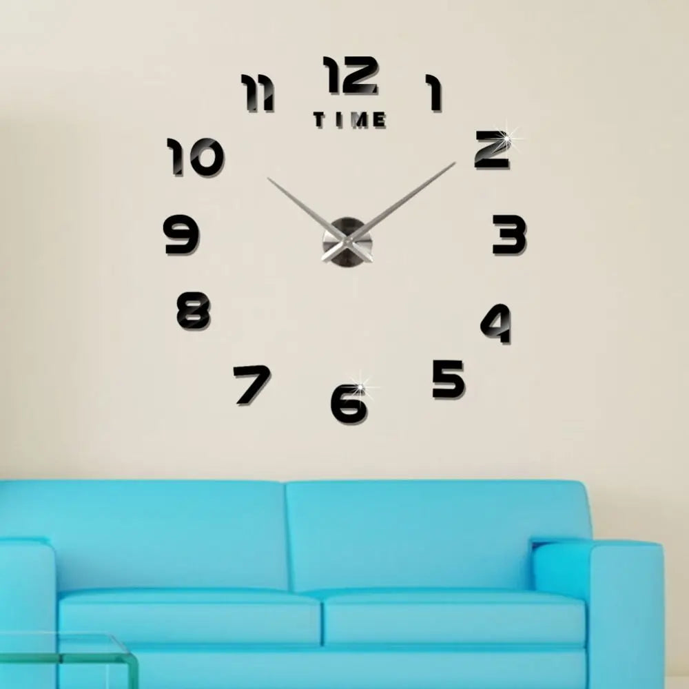 Multi-functional Creative Living Room Environmentally Friendly Acrylic Easy Use DIY Decal Clock Mirror Stickers Wall Sticker