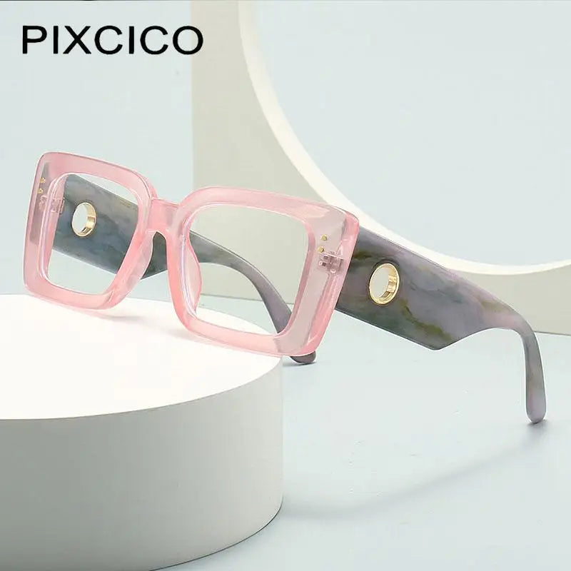 R56788 Luxury Hollow Out Legs Reading Glasses Dioptric +100 ~+300 Women Large Size Retro Square Colorful Presbyopic Eyewear